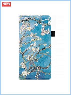 RFID Checkbook Cover PU Leather Wallet with Card Slots & Pen Holder